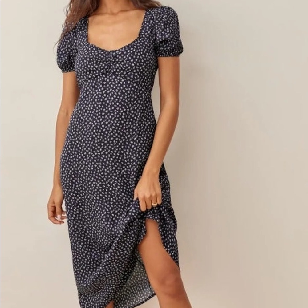 NWT REFORMATION Kelby Floral Print Midi Dress-XS